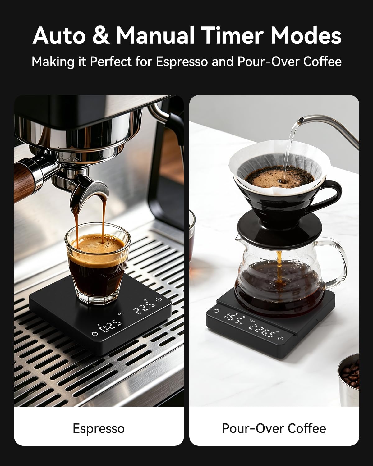 Coffee Scale 0.1g Timer Flow Rate Ratio USB-C