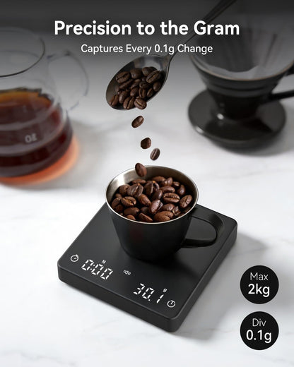 Coffee Scale 0.1g Timer Flow Rate Ratio USB-C