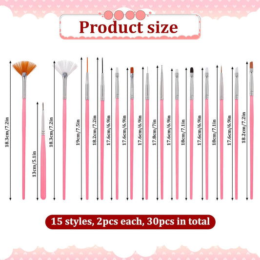 30 PCS Food Paint Brush, Food Safe Paint Brushes, Pastry Baking Brush, Baking Decorating Tools Cookie Brushes DIY Tool Set Cake Decorating Painting Tool Icing Pastry Brush(Pink)