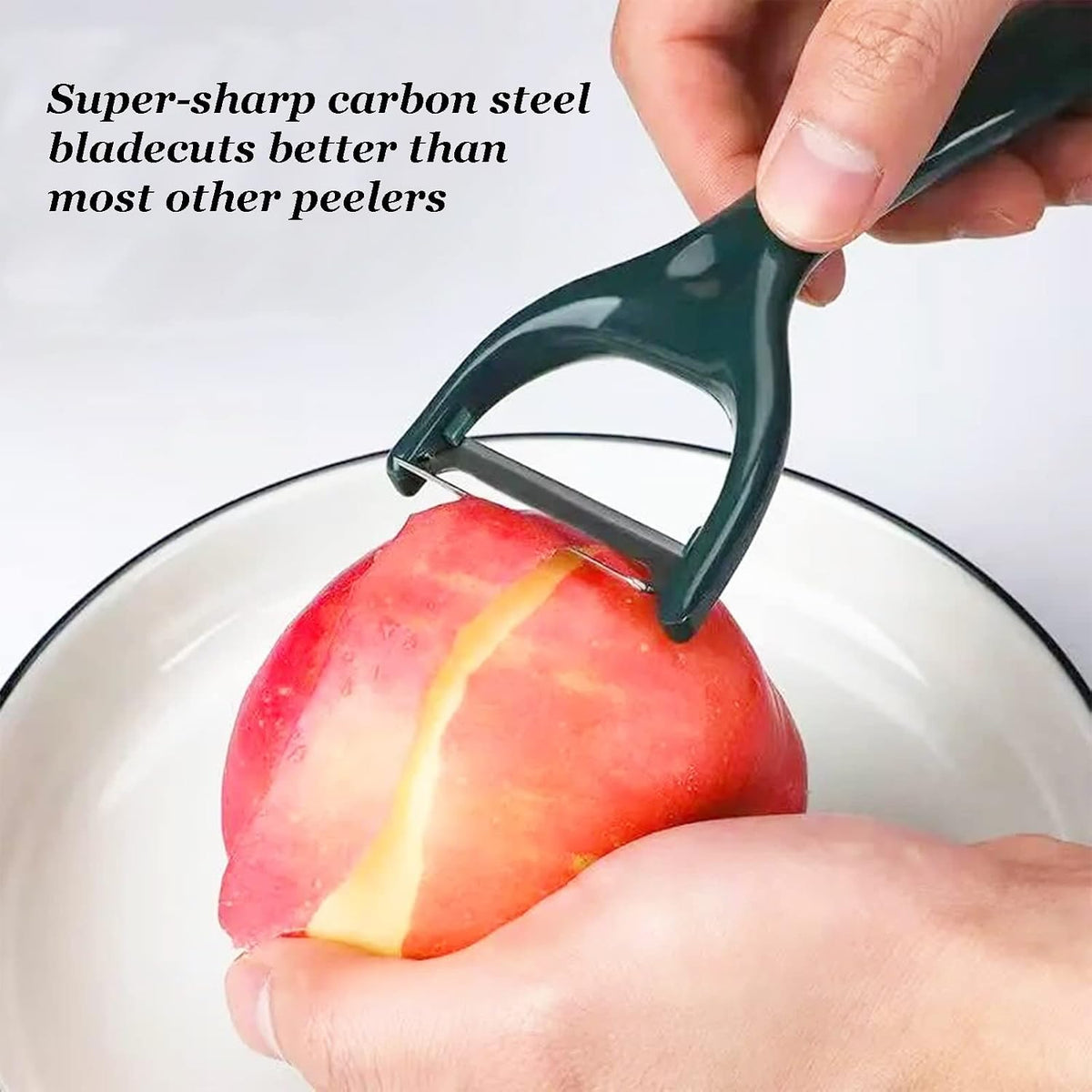 Sugar Cane & Pineapple Peeler, Paring Knife & Fruit Cutter, Stainless Steel Blade, Brown Plastic Handle