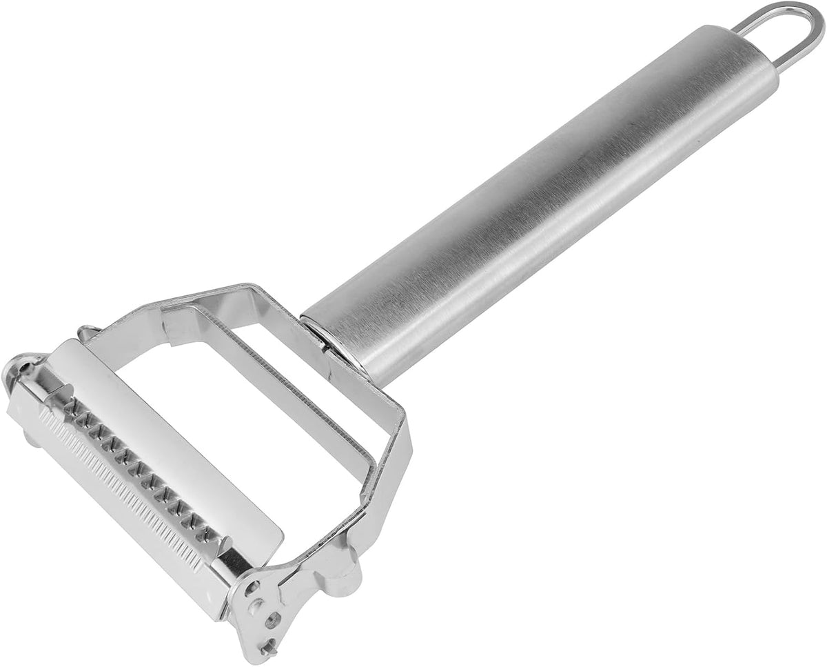 Julienne Peeler Stainless Steel Vegetable Peeler,for Potato Carrot Melon Apple Vegetable Cutter Slicer,with Cleaning Brush