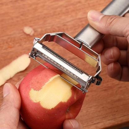 Julienne Peeler Stainless Steel Vegetable Peeler,for Potato Carrot Melon Apple Vegetable Cutter Slicer,with Cleaning Brush