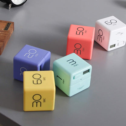 Cube Timer (Mint), Flip Timer Productivity Timer, Time Management, Block Timer Kids Cube Timer Kitchen Timer Desk Timer for Studying Workout Classroom 1, 3, 5, 10 min Timer Setting