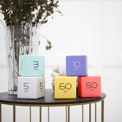 Cube Timer (Mint), Flip Timer Productivity Timer, Time Management, Block Timer Kids Cube Timer Kitchen Timer Desk Timer for Studying Workout Classroom 1, 3, 5, 10 min Timer Setting
