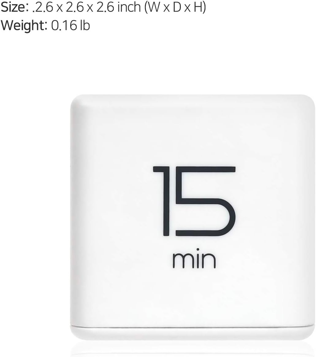 Cube Timer (Mint), Flip Timer Productivity Timer, Time Management, Block Timer Kids Cube Timer Kitchen Timer Desk Timer for Studying Workout Classroom 1, 3, 5, 10 min Timer Setting