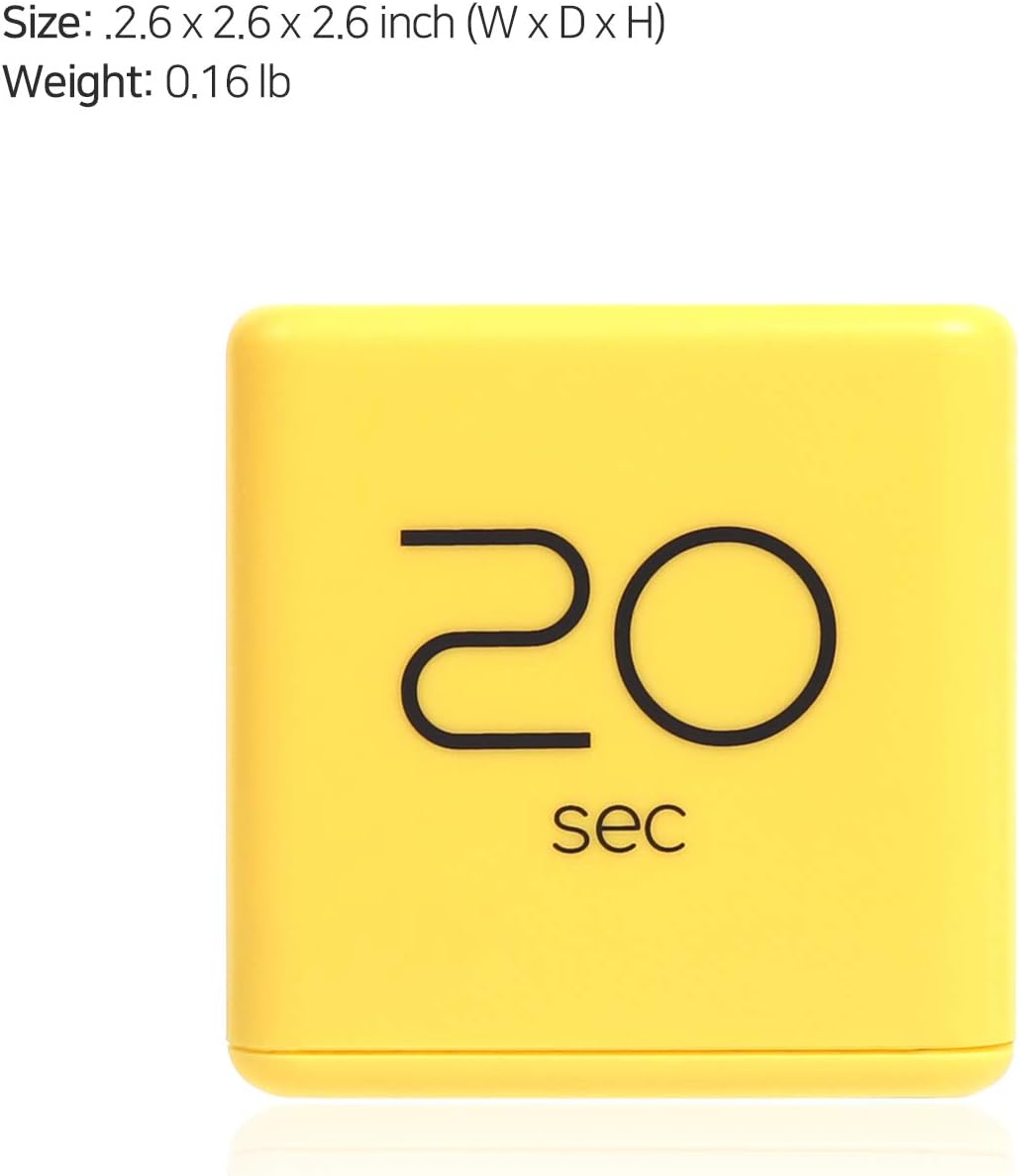 Cube Timer (Mint), Flip Timer Productivity Timer, Time Management, Block Timer Kids Cube Timer Kitchen Timer Desk Timer for Studying Workout Classroom 1, 3, 5, 10 min Timer Setting