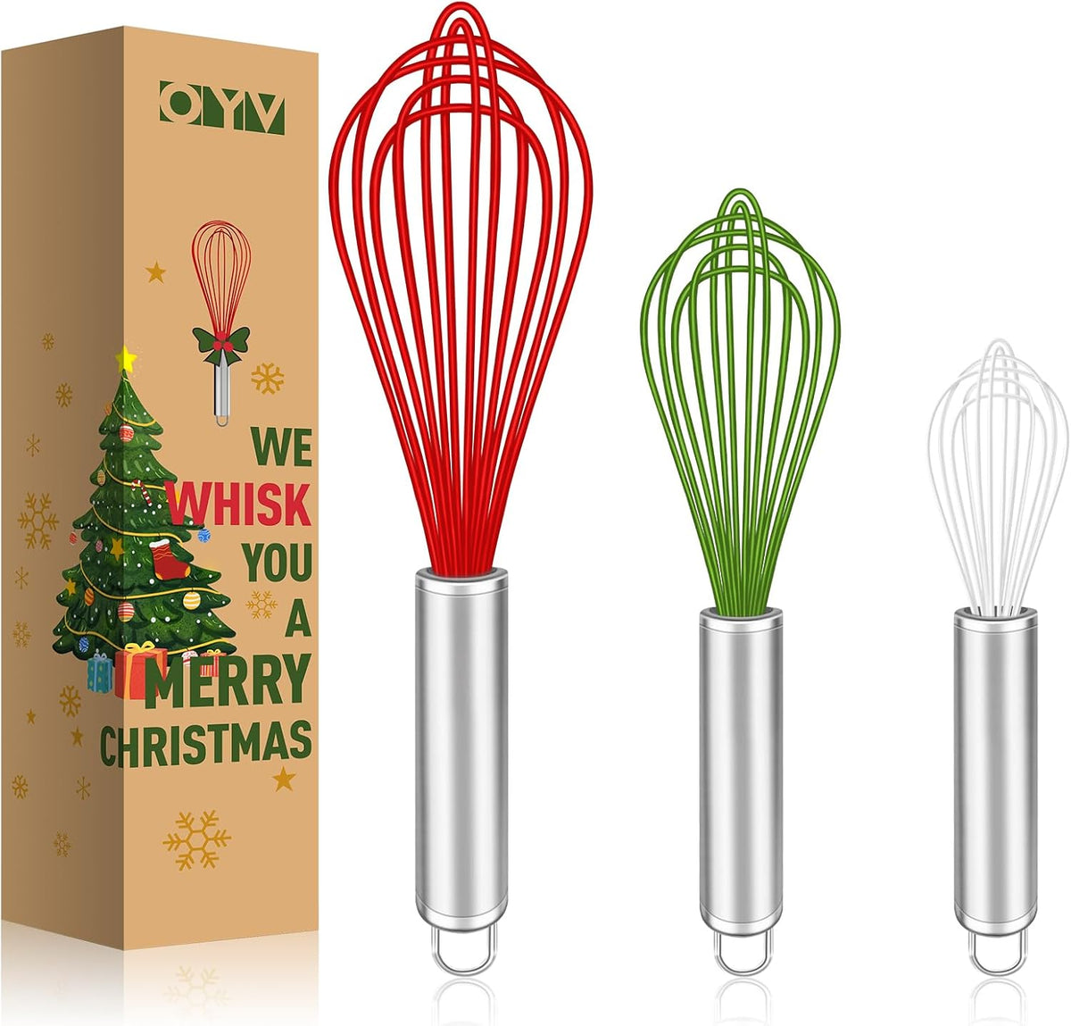 Silicone Whisk,Heat Resistant 480°F Whisks For Cooking Non Scratch,Stainless Steel wired wisk,Plastic Rubber Whisk Tool For Nonstick Cookware Pans,Silicon Wisks Set of 4,Blue