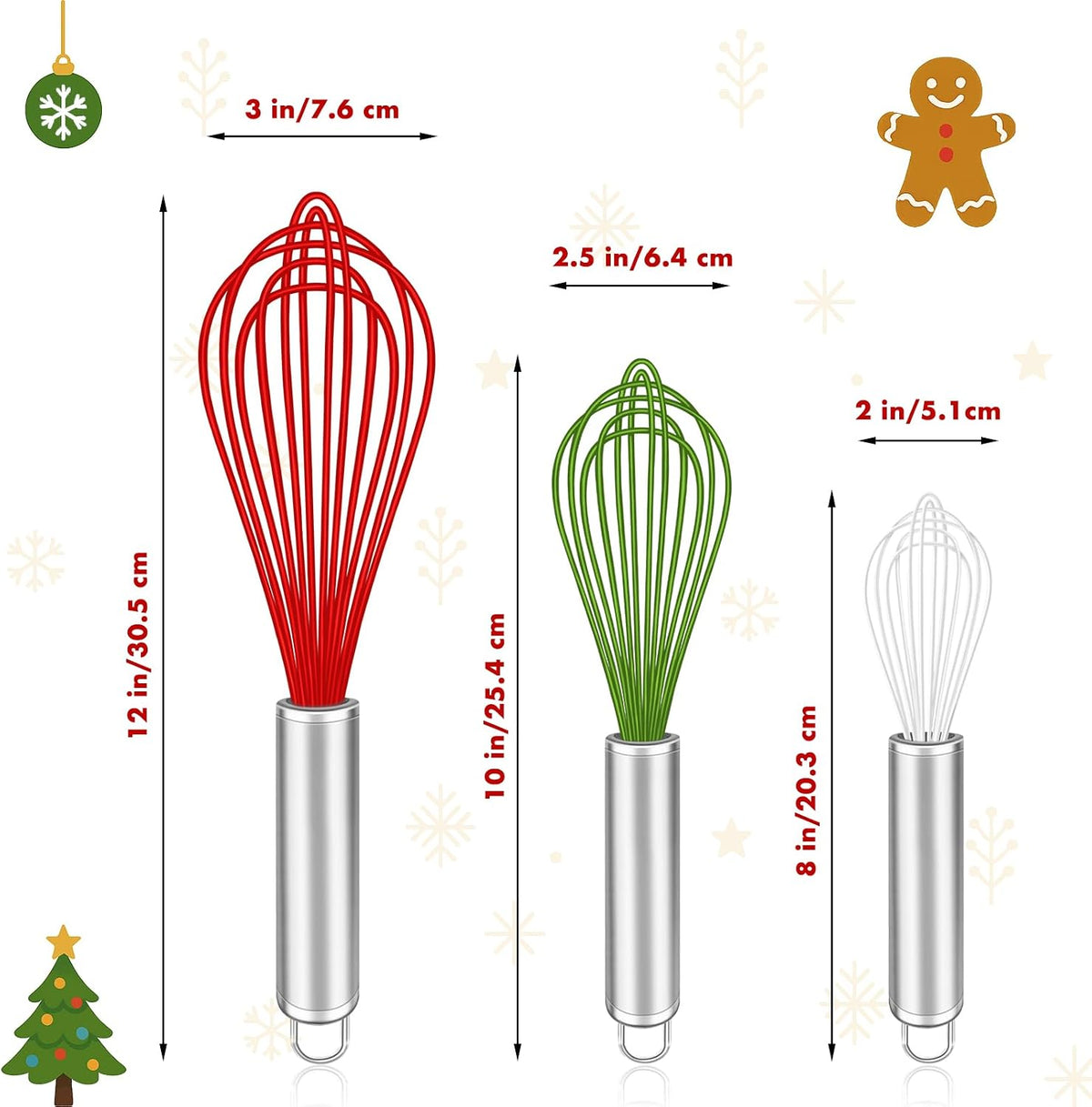 Silicone Whisk,Heat Resistant 480°F Whisks For Cooking Non Scratch,Stainless Steel wired wisk,Plastic Rubber Whisk Tool For Nonstick Cookware Pans,Silicon Wisks Set of 4,Blue
