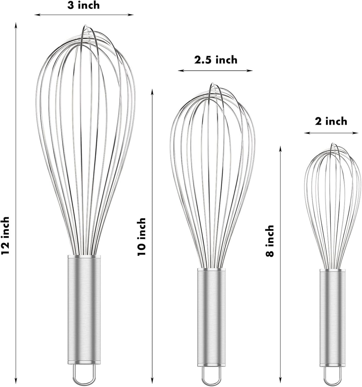 Silicone Whisk,Heat Resistant 480°F Whisks For Cooking Non Scratch,Stainless Steel wired wisk,Plastic Rubber Whisk Tool For Nonstick Cookware Pans,Silicon Wisks Set of 4,Blue