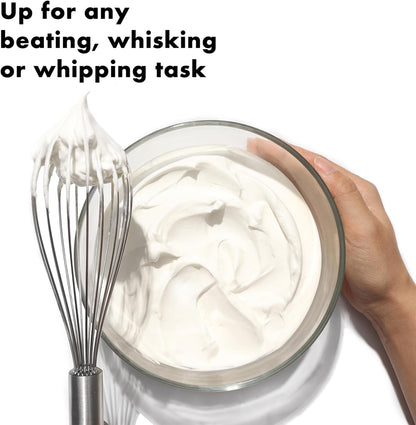 Silicone Whisk,Heat Resistant 480°F Whisks For Cooking Non Scratch,Stainless Steel wired wisk,Plastic Rubber Whisk Tool For Nonstick Cookware Pans,Silicon Wisks Set of 4,Blue