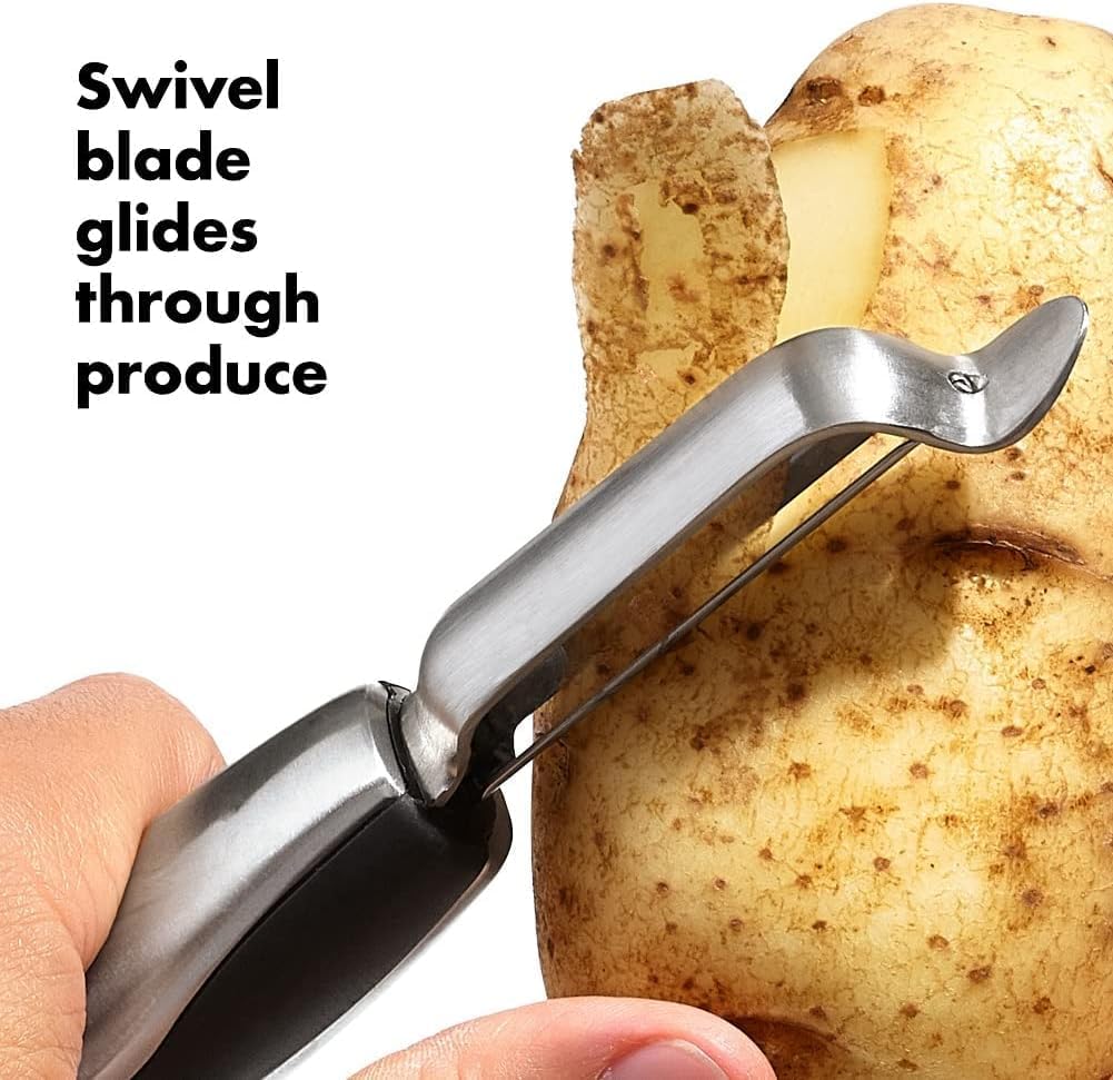 Steel Swivel Peeler for Fruits Apple & Potato Vegetables, Pack of 2
