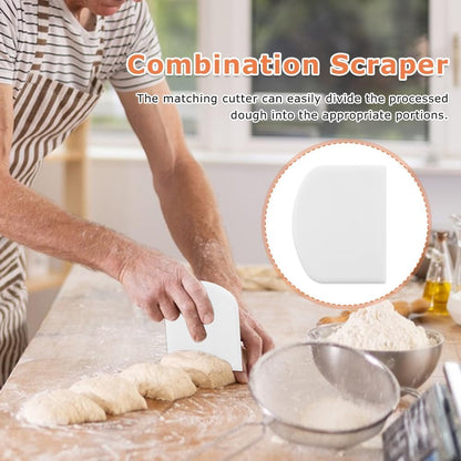Dough Whisk for Sourdough Starter,Stainless Steel Whisk Flat Dough Hook