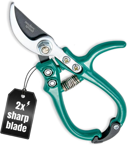 Bypass Hand Pruners - Scissors - Gardening Tools - Sage