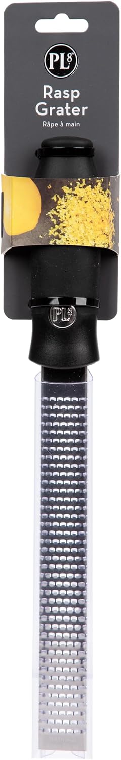Rasp Grater - Premium Stainless Steel Zester & Grater for Citrus, Garlic, Ginger, Chocolate & Hard Cheese - Comfort Grip Handle, Dishwasher Safe, Fine Etched Teeth for Effortless Shavings