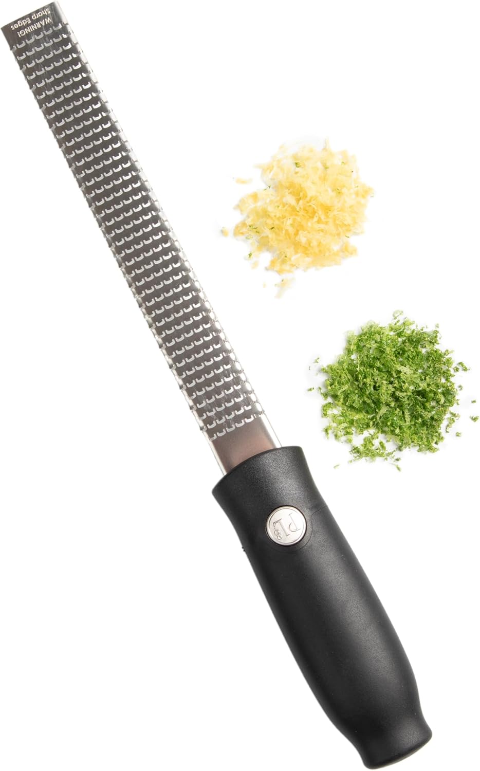 Rasp Grater - Premium Stainless Steel Zester & Grater for Citrus, Garlic, Ginger, Chocolate & Hard Cheese - Comfort Grip Handle, Dishwasher Safe, Fine Etched Teeth for Effortless Shavings