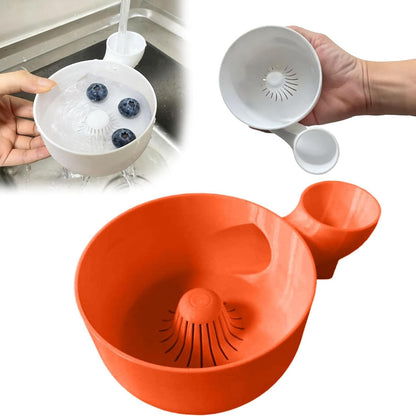 Smart Fruit & Veggie Washer, Automatic Vegetable and Fruit Washer, Printing Automatic Fruit Cleaner Spinner, Vortex Spin Produce Cleaner for Berries, Leaves, Grapes (Green, 5.5in)