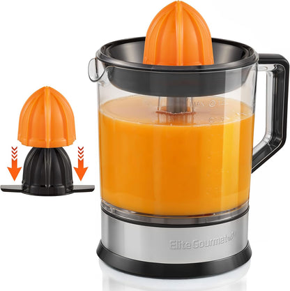 ETS047 Citrus Juicer, 2 Cones, 1.2L, Black/Stainless Steel