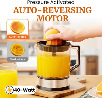 ETS047 Citrus Juicer, 2 Cones, 1.2L, Black/Stainless Steel