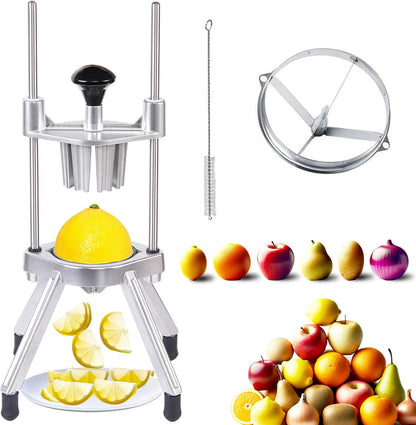 Commercial Vegetable Chopper & French Fry Cutter Stainless Steel,Vegetable Chopper Dicer Stainless Steel,1/4" Blades Sizes,Heavy Duty Cutter for Potatoes Onion Peppers Mushrooms