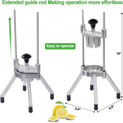 Commercial Vegetable Chopper & French Fry Cutter Stainless Steel,Vegetable Chopper Dicer Stainless Steel,1/4" Blades Sizes,Heavy Duty Cutter for Potatoes Onion Peppers Mushrooms