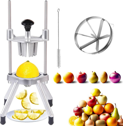 Commercial Vegetable Chopper & French Fry Cutter Stainless Steel,Vegetable Chopper Dicer Stainless Steel,1/4" Blades Sizes,Heavy Duty Cutter for Potatoes Onion Peppers Mushrooms