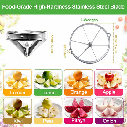 Commercial Vegetable Chopper & French Fry Cutter Stainless Steel,Vegetable Chopper Dicer Stainless Steel,1/4" Blades Sizes,Heavy Duty Cutter for Potatoes Onion Peppers Mushrooms