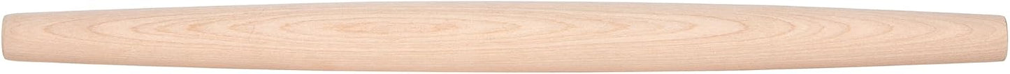 French Tapered Rolling Pin, Wooden Baking Dowel, 20.5" x 1.5"