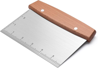 Blackstone Bench Scraper,Griddle Scraper for Blackstone, Heavy Duty Stainless Steel Grill Scraper,Dough Scraper Cutter for Bread and Pizza Cutter, Griddle Scraper Chopper