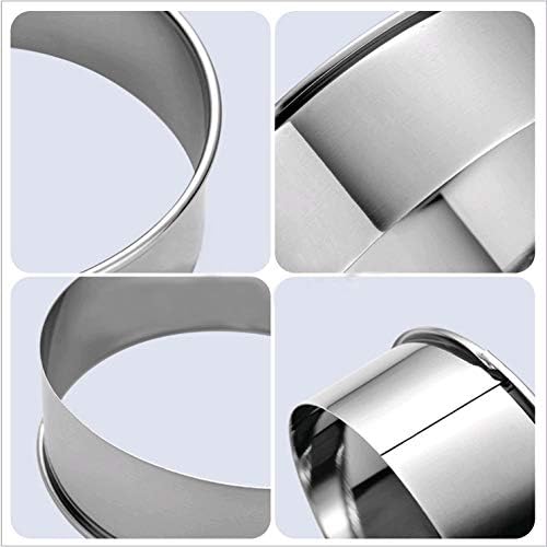 Cookie Cutters - Biscuit Cutters/Stainless Steel Dumpling Cutters/Cake Pastry Cutters/Cake Cookie Scone Cutters Molds stamps for Cooking Baking (3Pcs, Round Edge)
