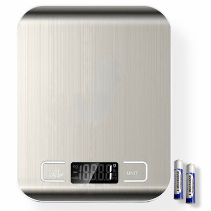 Digital Kitchen Scale, Food Scale in Grams & Ounces, 1g Precision for Cooking, Baking & Meal Prep, Stainless Steel with LCD Display, Tare Function, Compact for Diet & Coffee Use