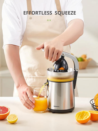 Electric Citrus Juicer, Orange Juicer with Two Interchangeable Cones
