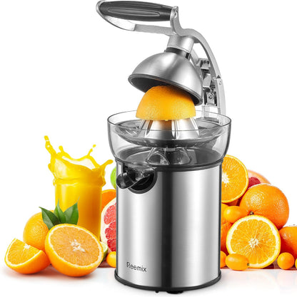 Electric Citrus Juicer, Orange Juicer with Two Interchangeable Cones