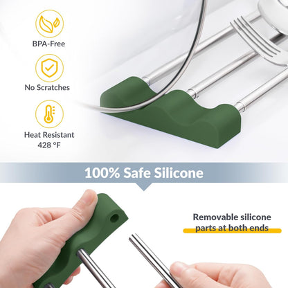 Adjustable Over-The-Sink Kitchen Rack, BPA-Free, Gray | Holds 16.5 Lbs; For Dishcloths, Sponges, and Brushes - Heat-Resistant Stainless Steel with Slim, Expandable Design
