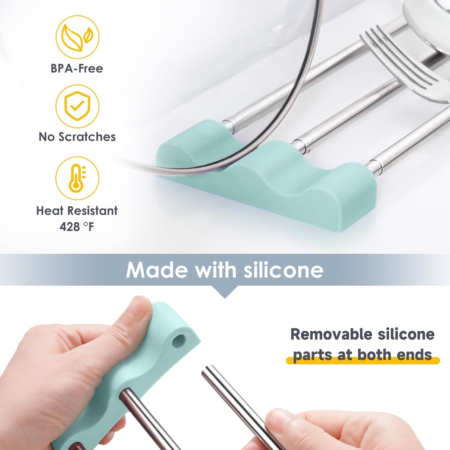 Adjustable Over-The-Sink Kitchen Rack, BPA-Free, Gray | Holds 16.5 Lbs; For Dishcloths, Sponges, and Brushes - Heat-Resistant Stainless Steel with Slim, Expandable Design