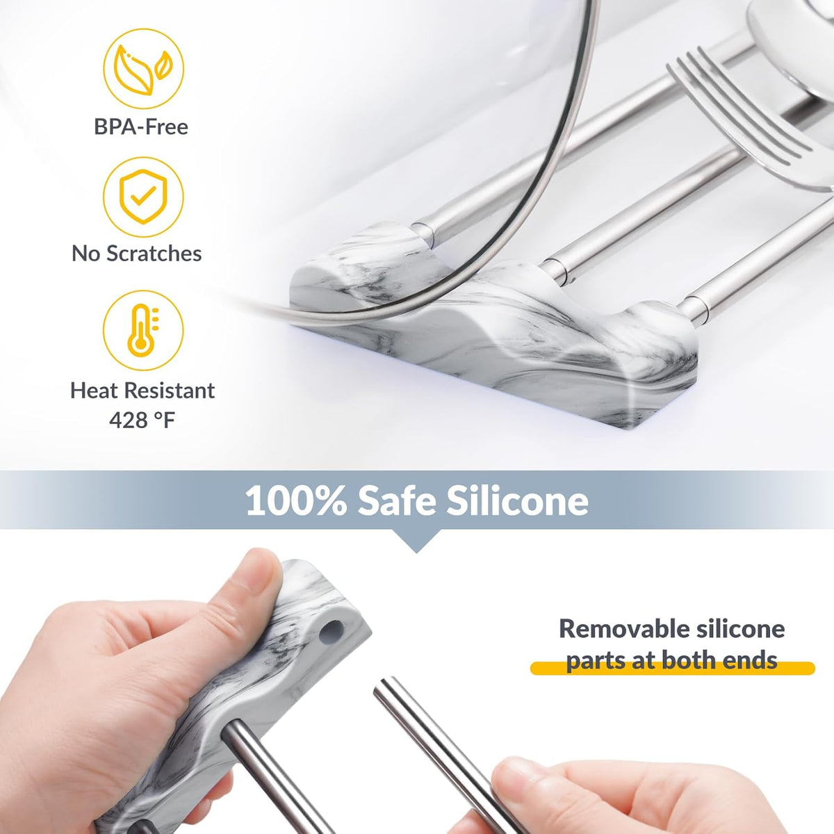 Adjustable Over-The-Sink Kitchen Rack, BPA-Free, Gray | Holds 16.5 Lbs; For Dishcloths, Sponges, and Brushes - Heat-Resistant Stainless Steel with Slim, Expandable Design