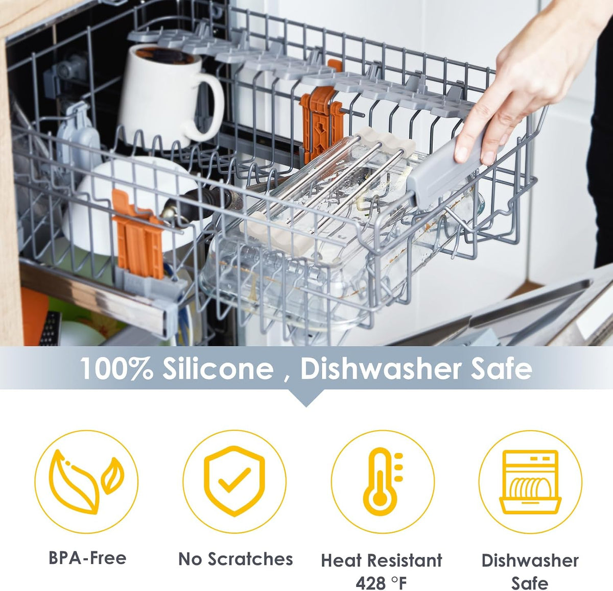 Adjustable Over-The-Sink Kitchen Rack, BPA-Free, Gray | Holds 16.5 Lbs; For Dishcloths, Sponges, and Brushes - Heat-Resistant Stainless Steel with Slim, Expandable Design