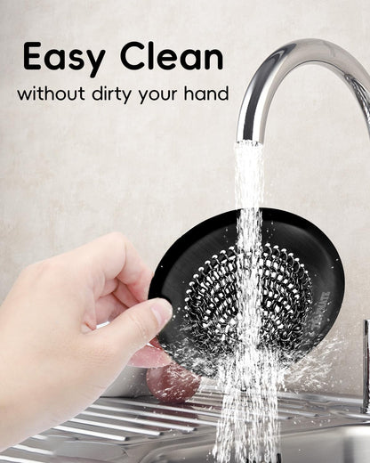 Kitchen Sink Drain Strainer, 4.4" Reversible Chain Mesh Basket