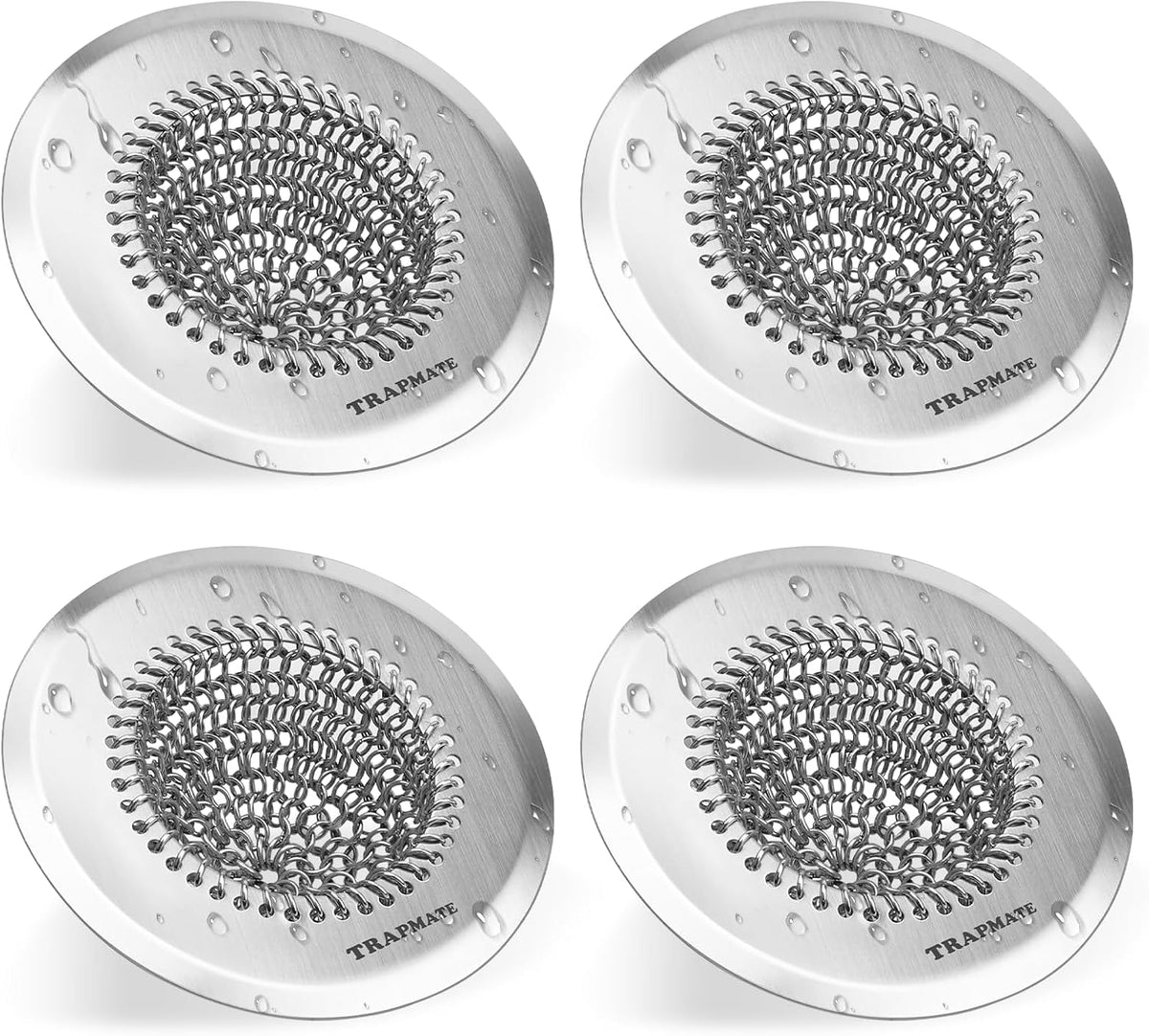 Kitchen Sink Drain Strainer, 4.4" Reversible Chain Mesh Basket