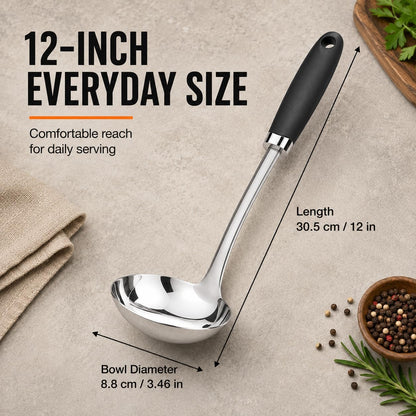 Stainless Steel Slotted Turner Spatula, Thin Edge Turner, Silver | Thin-edge Metal Spatula for Cast Iron and Stainless Steel Pans; Flips Eggs, Pancakes Burgers; Dishwasher Safe