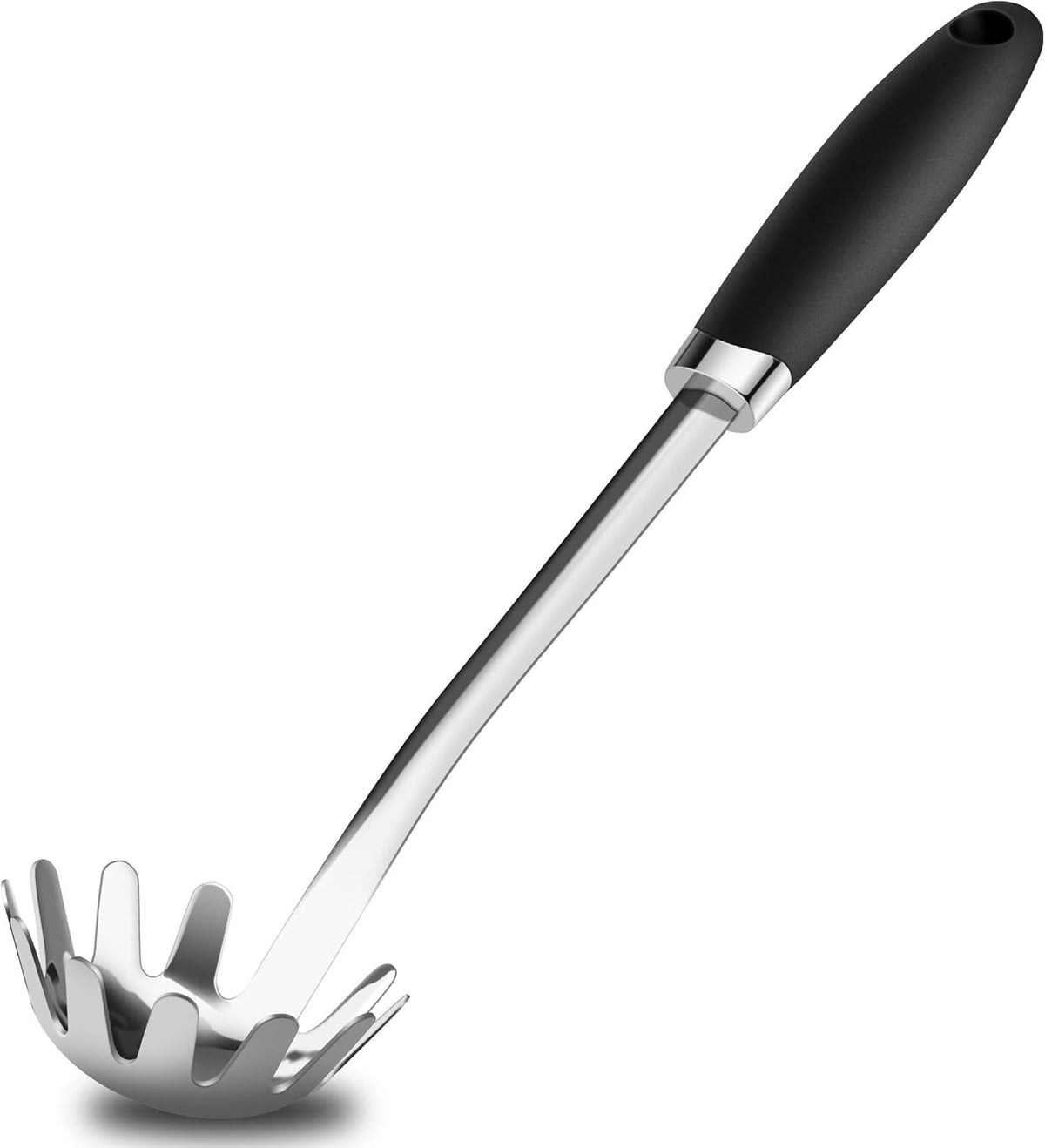 Stainless Steel Slotted Turner Spatula, Thin Edge Turner, Silver | Thin-edge Metal Spatula for Cast Iron and Stainless Steel Pans; Flips Eggs, Pancakes Burgers; Dishwasher Safe