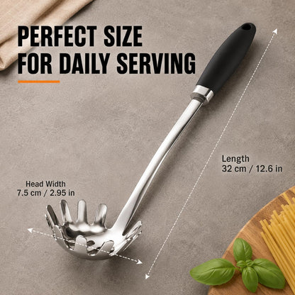Stainless Steel Slotted Turner Spatula, Thin Edge Turner, Silver | Thin-edge Metal Spatula for Cast Iron and Stainless Steel Pans; Flips Eggs, Pancakes Burgers; Dishwasher Safe