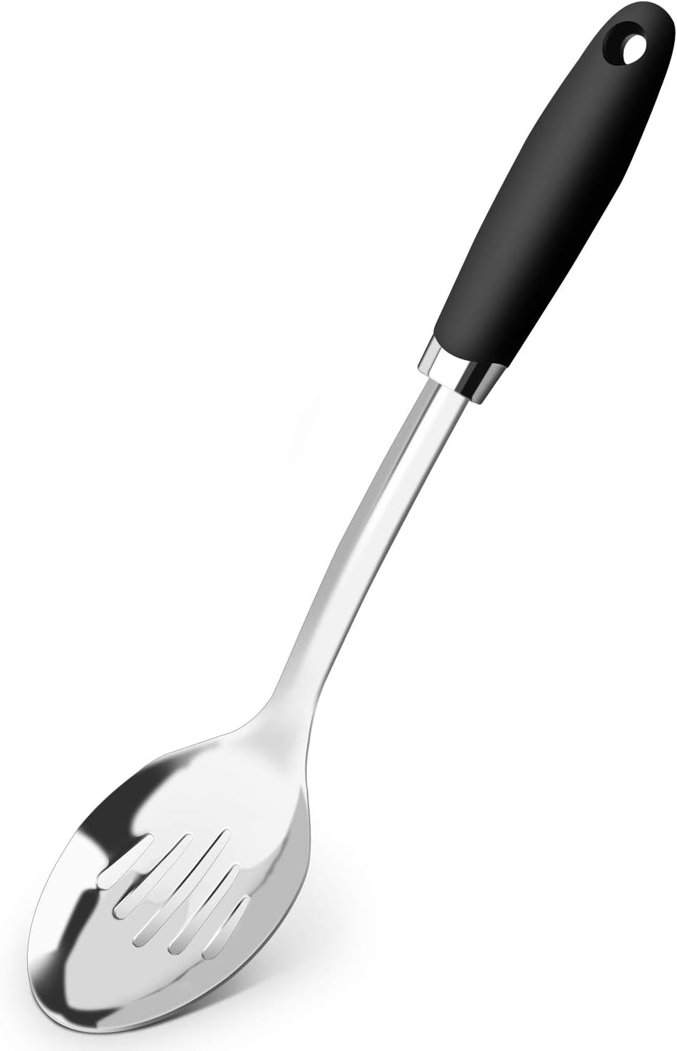 Stainless Steel Slotted Turner Spatula, Thin Edge Turner, Silver | Thin-edge Metal Spatula for Cast Iron and Stainless Steel Pans; Flips Eggs, Pancakes Burgers; Dishwasher Safe