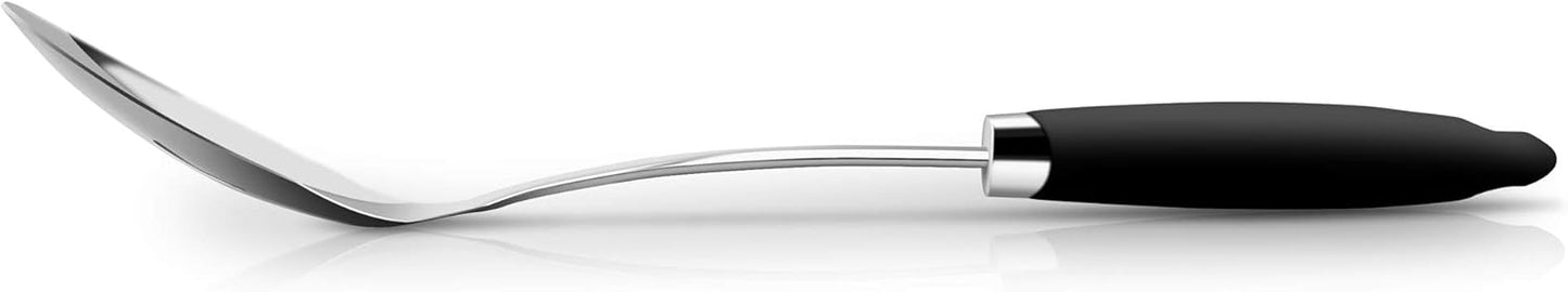 Stainless Steel Slotted Turner Spatula, Thin Edge Turner, Silver | Thin-edge Metal Spatula for Cast Iron and Stainless Steel Pans; Flips Eggs, Pancakes Burgers; Dishwasher Safe