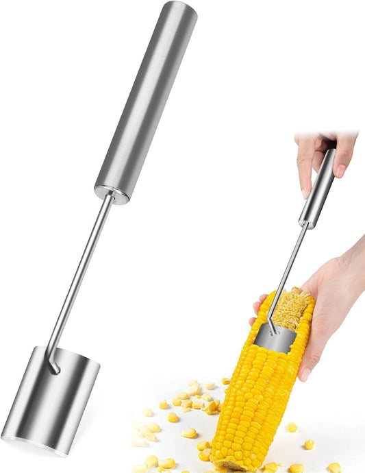 Corn Peeler For Corn On The Cob, Long Handle Stainless Steel Corn cob Stripping Tool, Corn Cutter, Corn Cob Stripper, Suitable For Home Kitchens, Restaurant Chefs, Outdoor Dining Enthusiasts