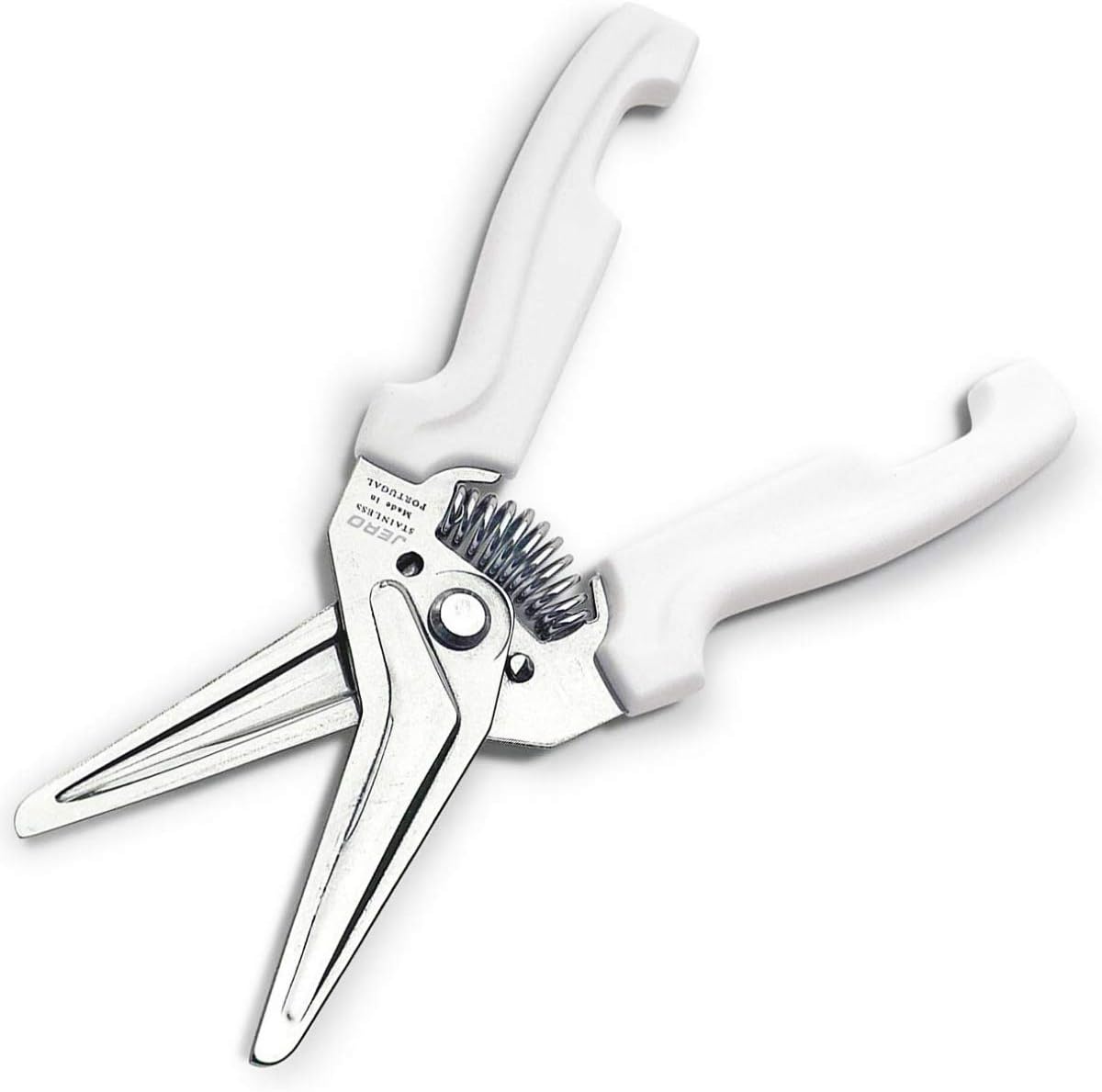 Spring Assisted Kitchen Shears with Holder — Durable Stainless Steel Scissors for Herbs, Kitchen Tasks, Floral Trimming, Crafting — Made in Portugal Knife Company