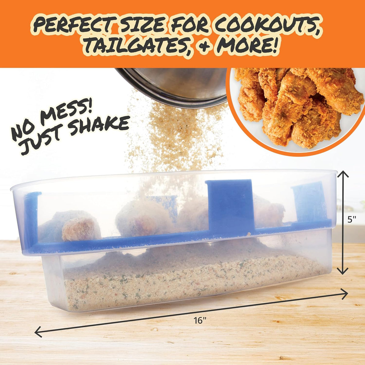 XL Original Better Breader Bowl 16" Mess-Free Breading Tray