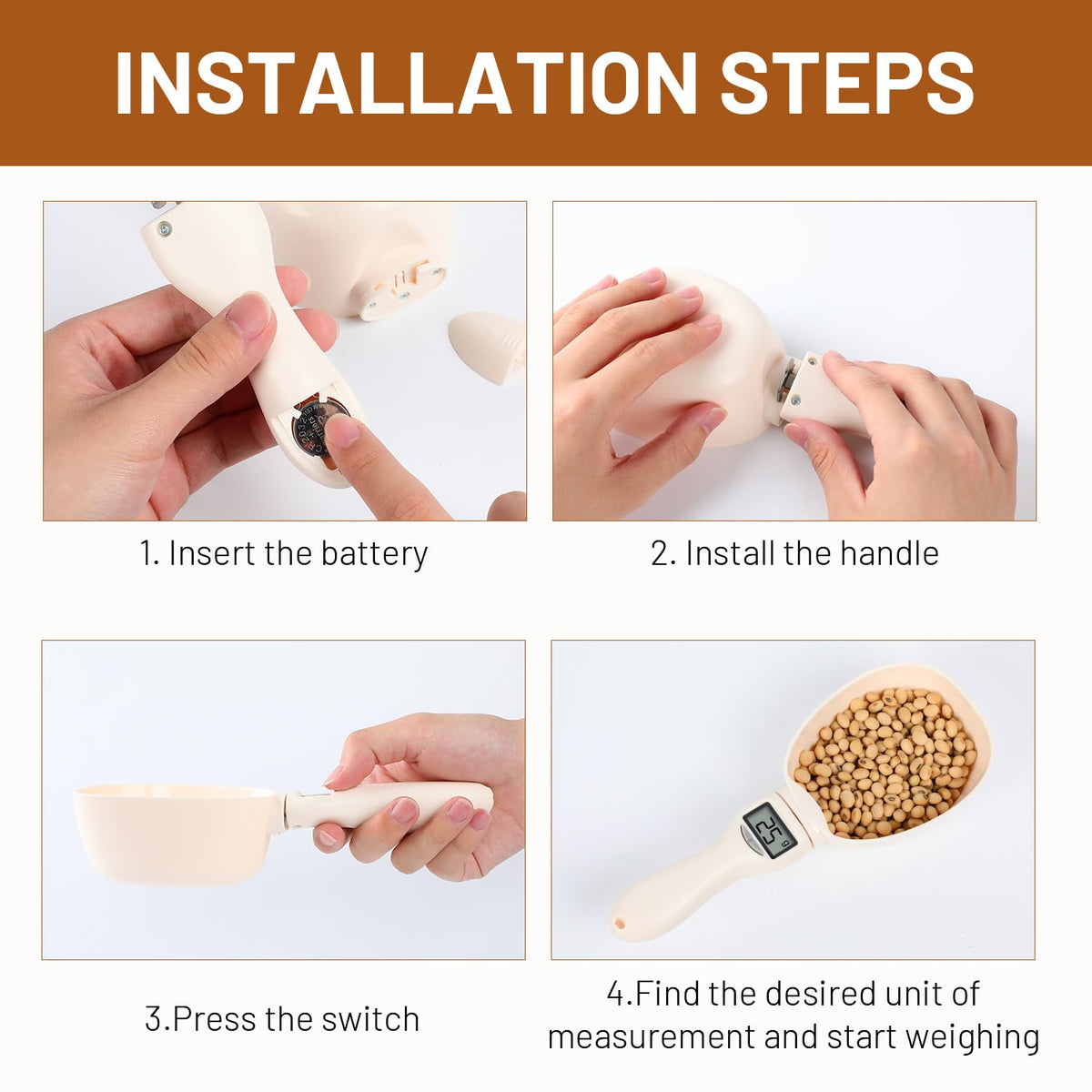 Digital Measuring Spoon Scale, Electric Measuring Spoon with Led Display