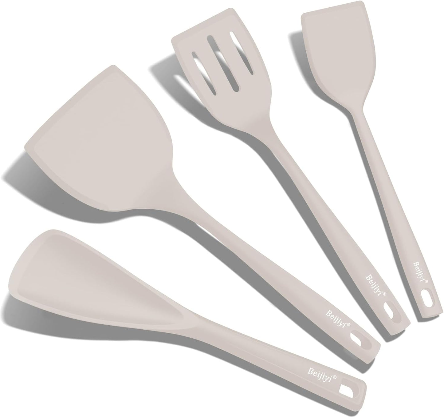 4 Pack Silicone Spatula Set, High Heat Resistant, For Non-Stick Pan | Food Grade, BPA Free, Scratch-Free, Non-Toxic Kitchen Utensils, Turner Flipper for Cooking, Flipping, Dishwasher Safe