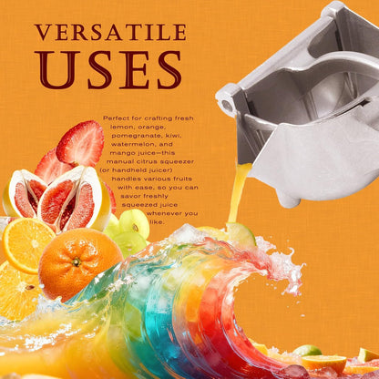 Manual Juicer, Hand Juicer Squeezer, Fresh Fruit Juice Extractor | Ergonomic Grip & Easy To Clean – Ideal For Fruits (Lemon, Orange, Pomegranate, Lime, Grapefruit) | Home Kitchen Must-Have