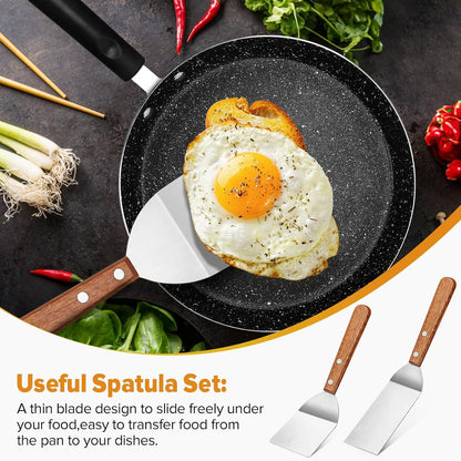 Small Metal Dough Grill Griddle Scraper Spatula for Food, 2 Pcs